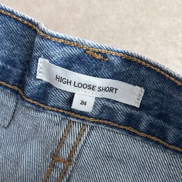 Levi's x Pokemon Misty's Cerulean Denim Shorts in Midwash Blue NO SUSPENDERS - Picture 6 of 10